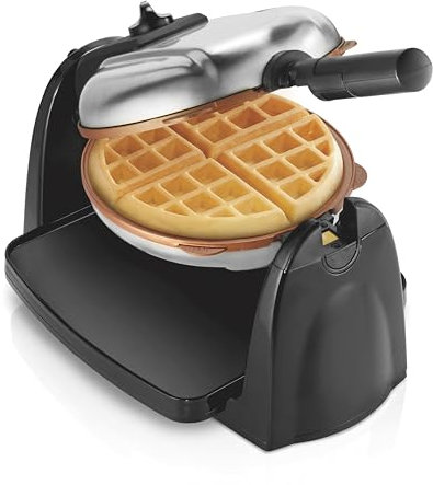 Hamilton Beach 26031 Belgian Waffle Maker with Removable Nonstick Plates, Flip for thick, healthy, Black