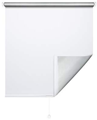JalousieCrew Verdunkelungsrollo Springrollo Mittelzugrollo Schnapprollo Classic Rollo Weiss - 60-180 cm Länge 180 cm und 230 cm Blickdicht Blickschutz (100 x 180 cm)