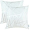 CaliTime Kissenbezüge Kissenhülle Packung mit 2 Dekokissenbezüge Cases für Couch Sofa Home Decor Modern Shining & Dull Contrast Triangles Abstrakte Linien Geometrisch 40cm x 40cm Weiß