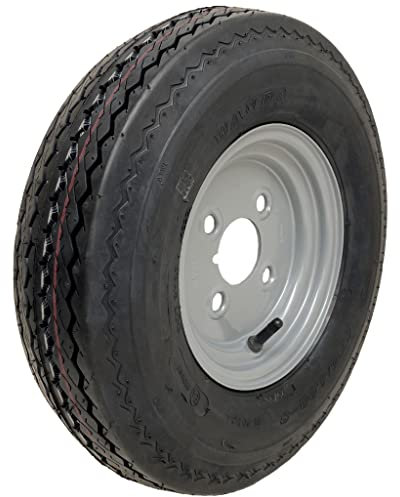 Parnells - 1 Pneu de Remorque et Roue 4.80/4.00-8 - 6 Plis Wanda P811-4 Goujons 4 PCD - Diamètre 418 mm, Largeur 120 mm, 345 kg, Haute Vitesse et Légal sur Route