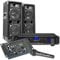MAX26 PA Anlage Komplett Set, 1200 Watt DJ Boxen Set Lautsprecher mit Verstärker, Mischpult und Mikrofone, Lautsprecherset, Karaoke Set, Mischpult mit Boxen, PA Komplett Set - Schwarz