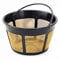 NRP (élevé) 12-tasses Filtre à café permanent à fond perforé de pour cafetières filtre | Basket Gold-tone Coffee Filter