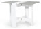 IDMarket - Konsolentisch, faltbar, EDI 2-4 Personen, weiß, Platte in Betonoptik, 103 x 76 cm