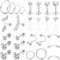 LOLIAS 27Pcs 16G Knorpelohrstecker Ohrstecker für Frauen Männer Edelstahl CZ Labret Helix Piercing Tragus Ohrstecker Forward Conch Piercing Schmuck Set