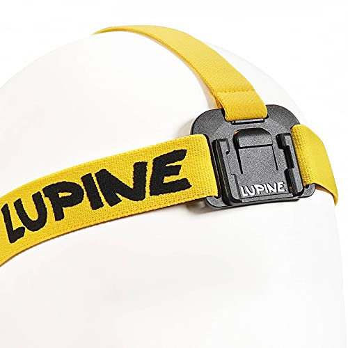 Lupine Neo/Piko/Blika Stirnband mit FrontClick & FastClick gelb-schwarz