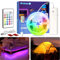 WOBANE RGB LED Strip Wiederaufladbar,2m Farbwechsel LED Band Batteriebetrieben,LED Streifen Dimmbar mit Fernbedienung,für Urlaubs Party,Schlafzimmer,Sofa,Schrank,TV,Küche,DIY Innendekoration,2000mAh