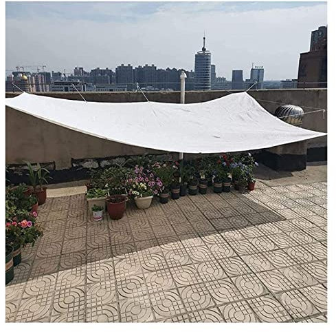 Liang 90% Toile D'ombrage Bord Scotché avec Œillets, Soleil Filet D'ombrage UV Résistant Plante, Parasol Couverture pour Serre Plantes De Jardin (Color : White, Size : 6mx6m)