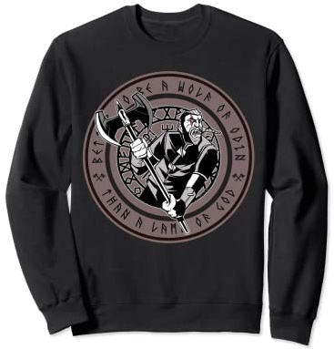 Vintage Viking Warrior With Giant Axe Sweatshirt