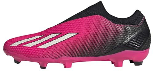 adidas Unisex - Adulto X Speedportal.3 Laceless Firm Ground Boots, Shock Pink / Zero Metalic / Core Black, 46 EU