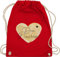 Turnbeutel Rucksack - Aufdruck selbst gestalten - Dein Wunschtext I Geschenk personalisiert Weihnachten I Vatertag I Muttertag I Geburtstag - Unisize - Rot - taschen jga beutel wechselkleidung