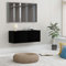FIRBNUS Meuble TV Noir 80x30x30 cm Aggloméré Meuble HiFi Design Tendance Meuble de Télévision Grand Espace de Rangement pour Ranger Magazines DVD Autres Articles Facile à Nettoyer