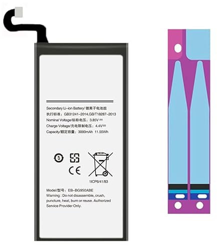 Batt - Batterie de rechange pour Samsung Galaxy S8 avec autocollants de batterie - Installation facile, réparation de batterie Samsung Galaxy S8
