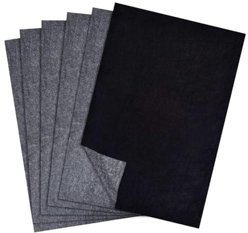 50Pcs Carta Carbone Nera A4, Copiativa di Grafite, 21x29.7cm, Per Carta, Legno, Tela, Ceramica e Lavori Fai da Te (Nero)