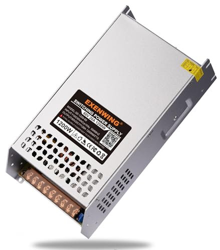 EXENWING Schaltnetzteil Trafo 60V 20A | 1200Watt Netzteil Transformator Spannungswandler AC 220V/230V auf DC 60Volt Stromversorgung Adapter für Servomotor, CNC,und Industrielle Ausstattungng