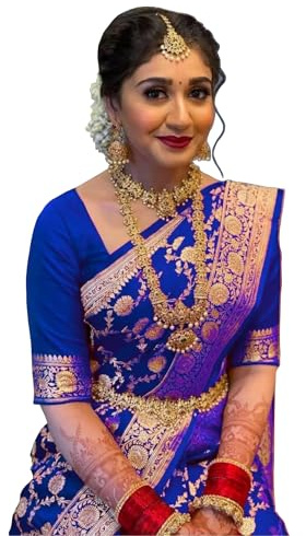 Sugathari Sari Banarasi para mujer de seda Kanjivaram pura suave nuevo diseño 2023 desgaste Pattu Sarees últimas colecciones de sari de fiesta de algodón con blusa para boda sadi (PARI 164 WINE)