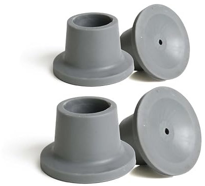 PEPE Mobility Embout Chaise de Douche (28 mm, x4 Unités), Pied Tabouret, Embout Pied de Chaise, Caoutchouc Gris Antidérapant, Protection Remplacement