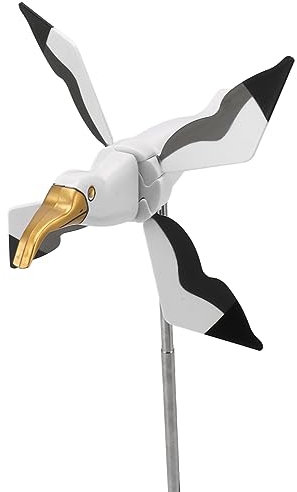 Molinillos de viento para pájaros al aire libre, molino de viento Seagul para jardín, adorno de césped, molino de viento Whirligig Asuka Series Molino de viento para pájaros