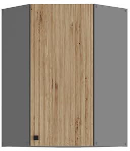 Kuechen-preisbombe Küche AVA Artisan Eckhängeschrank 60X60 cm Lamellenoptik Küchenzeile Einbauküche