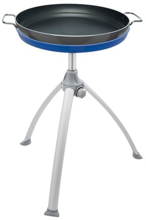Cadac Paëlla Bry 28-37mBar - Comprend Un Support de poêle, Une poêle à Paella et Un Sac de Rangement Pratique - Noir - Gris - Bleu - Barbecue