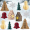 Easy Joy Weihnachten Hängende Deko 8 Stück Papier Waben Deko Weihnachten Weihnachtsbaum Hängend für Weihnachtsfeiern Weihnachtsbaum Neujahr Zimmer Wohnzimmer Tisch Dekoration