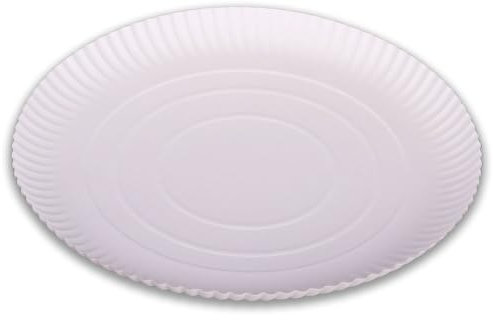 Pappteller rund, unbeschichet, weiß, Ø 32 cm, 50 Stück