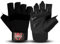 FIGHTSENSE Gants Musculation Homme et Femme (Rembourré)-Gant d'entraînement,Gants de Gym,Fitness, Sport,Halterophilie Gant d'haltérophilie avec adhérence améliorée,Paume rembourrée (Noir, L)