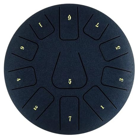 20,3 cm Stahlzungentrommel, 11 Noten, ätherische Trommeln, Tamburin, Yoga, Handpan-Trommel, Schlaginstrumente, Geschenk (Stil A)