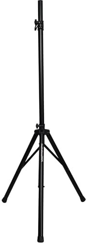 Supporti per Casse Acustiche | MusicalStore2005 Supporto Treppiede Universale per Diffusori, Altezza Regolabile 120-180 cm, Struttura Stabile e Richiudibile