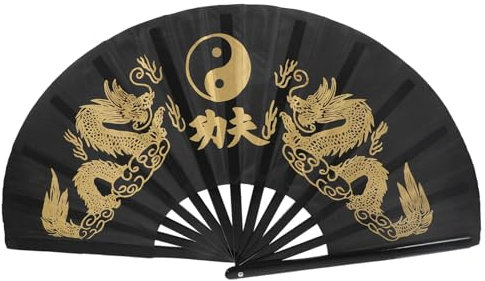 KITANDOVE Vintage Metal Folding Fan Chinese Style Hand Fan for Dance Parties Summer Travel for