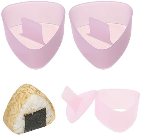 DAAIZIII Lot de 2 moules triangulaires pour sushi onigiri, forme triangulaire onigiri, moule à boulettes de riz, moule à sushi, moule à sushi, moule à onigiri Maker, moule à boulettes de riz, pour kit