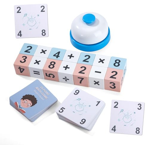 Mathematisches Spielzeug Montessori Spielzeug für Kinder Holz Mathe Spielzeug Zählen Lernen Addition, Subtraktion, Multiplikation und Division Pädagogisches Mathe-Spielzeug für Ab 7-16 Jahre