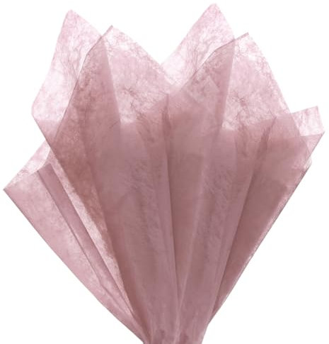 M METERXITY 38-Sheet Korean Cotton Wrapping Flower Paper, 11.8 Inch Waterproof Floral Wrapping Cotton Paper for Bouquets/Gift Packaging [Light Rose]