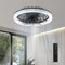 KRIPINC Ventilador de Techo con Luz LED y Mando a Distancia, Silencioso E27 Regulable Lampara Techo Ventilador con 4 Velocidades de Viento y 3 Colores de Iluminación, para Salon Dormitorio Comedor