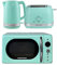 Hamilton Beach Kettle, Toaster & Microwave Set, Ella, 1.7L Electric Kettle, Wide Slot Toaster 2 Slice, Microwave, 20L Retro, Kettle & Toaster Set, Mint - ELLAMB