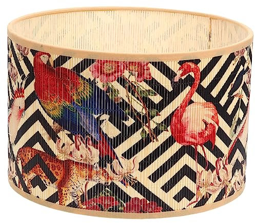 SHINEOFI Lampenschirm Für Tischlampen Ersatz - Großer Lampenschirm Im Tropischen Stil Für Schlafzimmer Und Wohnzimmer