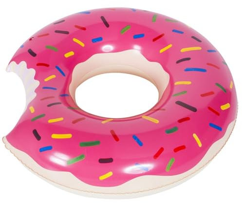 XXL Donut Schwimmreifen Aufblasbarer Schwimmring Schwimmhilfe Luftmatratze XXL (Pink-Lila,120cm)