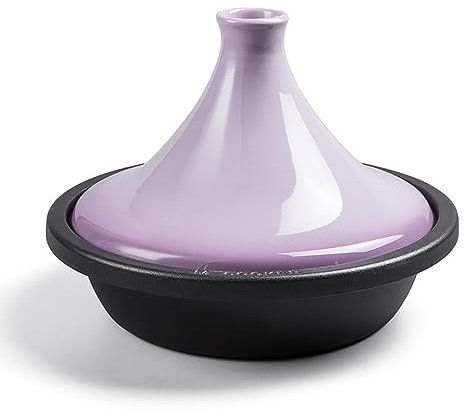 HAJHI Tagine Marokko Gusseisen Emaille Schmoren Keramik Deckel Tajine Topf für Den Hausgebrauch für Elektro Gasherde Kochen Ohne Wasser(Purple)