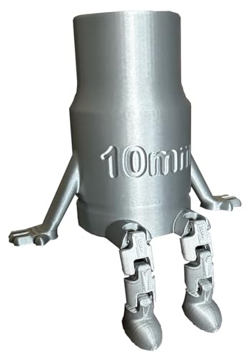 Socket Buddy 10mm Desk Articulated Wobble Figure (Silver (Magnetic))