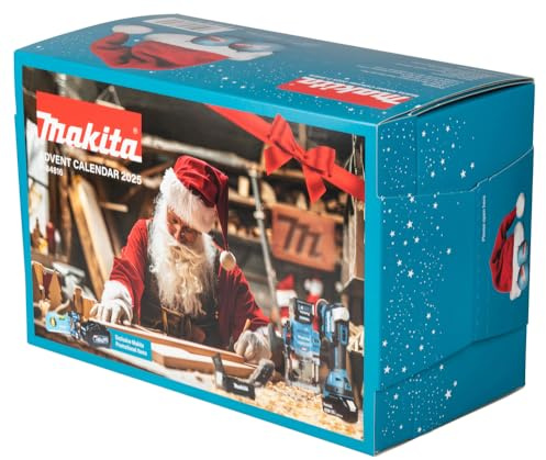 Makita Advent Calendar 2025 60 Piece Tool and Accessories Set with HSS Tips, Inserts, Magnetic Bit Holder, Hand Tools