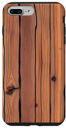 Planche De Bois Verticale Rustique À Structure en Bois Coque pour iPhone 7 Plus/8 Plus