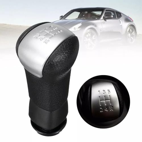 URPIZY Pomo para palanca de cambios de 5 velocidades para Nissan Qashqai J10 y X-Trail (2006-2013)