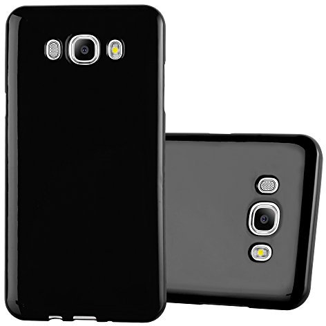Cadorabo Hülle für Samsung Galaxy J5 2016 in Jelly SCHWARZ – Handyhülle aus flexiblem TPU Silikon – Silikonhülle Schutzhülle Ultra Slim Soft Back Cover Case Bumper