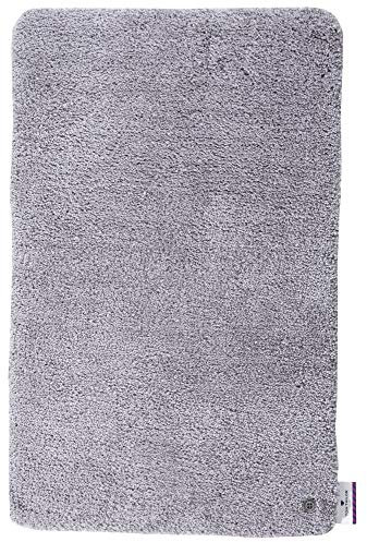 Badezimmerteppich | Badematte | Oekotex | Waschbar | 70 x 120 cm; Farbe: Silber | Tom Tailor - Soft Bath