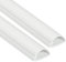 D-Line 1D3015W-2PK Mini Kabelkanal Selbstklebender, Halbrunde Kabelführungen, Kabelleiste - 2x 30mm (B) x 15mm (H) x 1-Meter Länge - Weiß