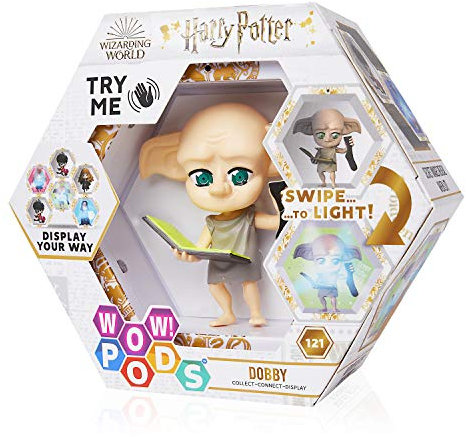WOW! PODS - Harry Potter Wizarding World Harry Potter Figuren | Leuchtende Dobby Figur | Offizielle Harry Potter Fanartikel Wackelfigur Harry Potter Geschenke Harry Potter Spielzeug & Sammelfiguren