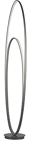 WOFI Smart Home LED Standleuchte COLLIN, 2-flammig, 35 W, 2200 lm, Dimmbar, 2700-6000 K, Nickel matt, 3480.02.64.8000