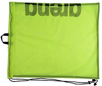arena Team Mesh, Mesh-Schwimmbeutel, Geräumiger Sportbeutel, Schnelltrocknender Turnbeutel mit Kordelzug, Fluo Yellow
