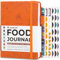 Clever Fox Essens-Tagebuch – Tägliches Lebensmitteltagebuch, Mahlzeitenplaner zum Verfolgen von Kalorien und Nährstoffen, Gewichtsverlust-Tracker-Notizbuch, 10,2 x 14 cm, Orange