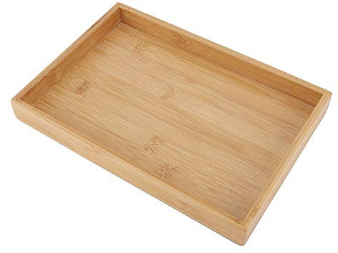 Josopa Serviertablett, Bambus-Tablett, japanischer Stil, rechteckig, für Lebensmittel, Frühstück, Abendessen, Couchtisch, Partys, Restaurants