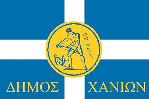 U24 Aufkleber Chania Kreta Griechenland Flagge Fahne 8 x 5 cm Autoaufkleber Sticker